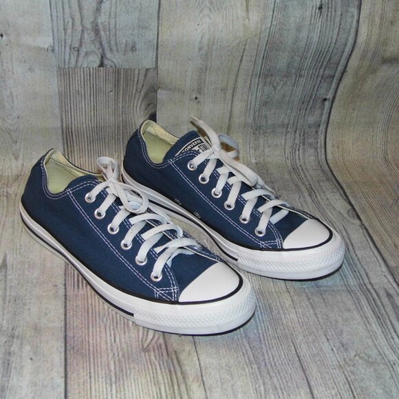 CONVERSE Chuck Taylor All Star OX Navy Blue Sneakers Womens Size 9 - Picture 1 of 7